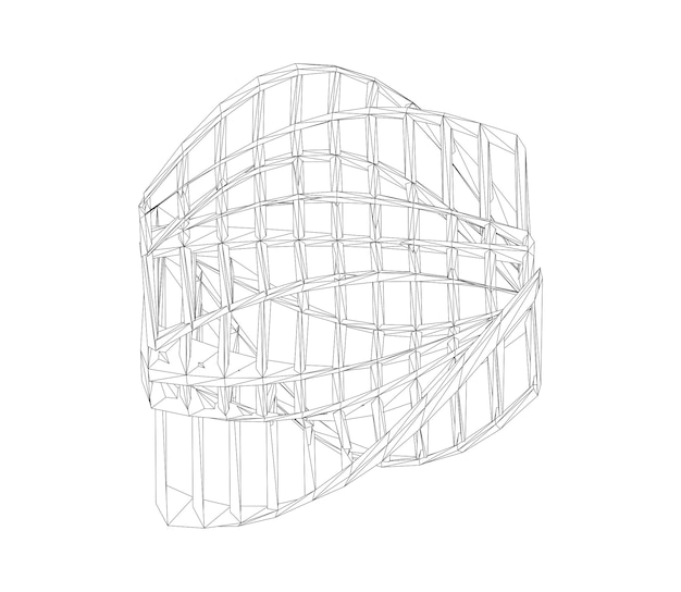 Vectorillustratie van abstracte volumetrische Meshe