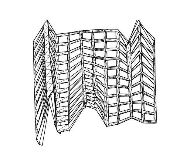 Vectorillustratie van abstracte volumetrische Meshe