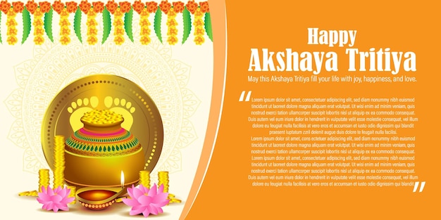 Vector vectorillustratie van akshaya tritiya-banner