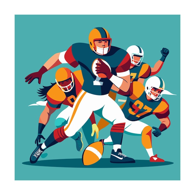 Vectorillustratie van Amerikaans voetbal