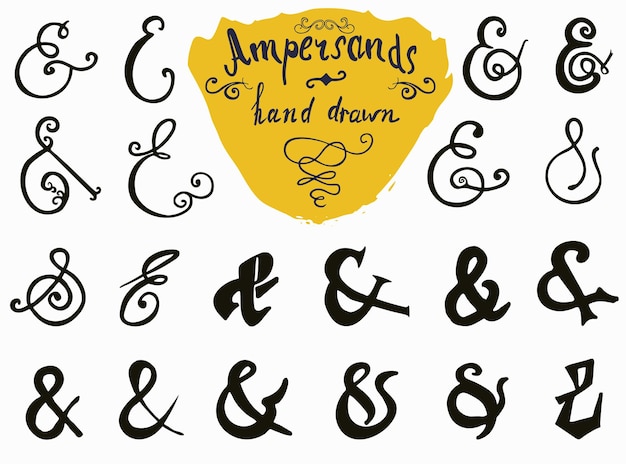 Vectorillustratie van Ampersands en Catchwords voor Vintage Style Logo en Label Designs