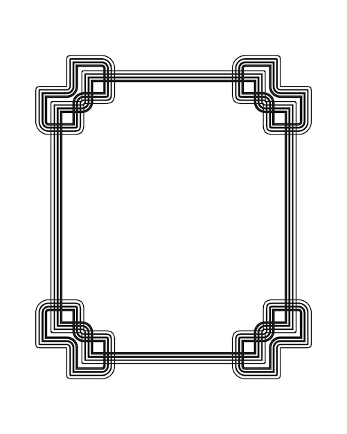 Vectorillustratie van art deco randen en frames. Creatief patroon in de stijl van de jaren 1920 voor uw ontwerp. EPS