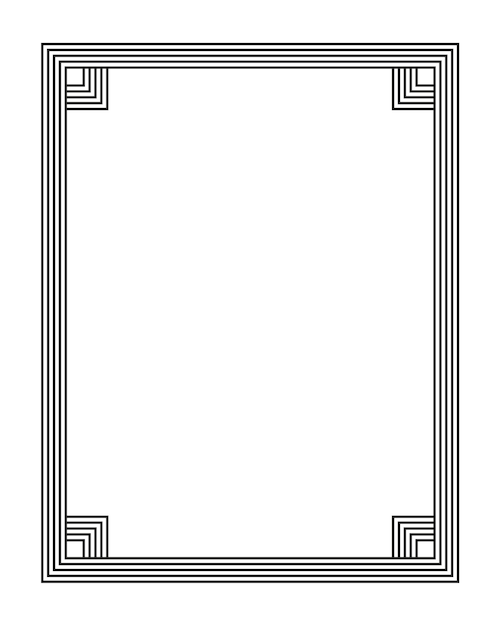 Vectorillustratie van art deco randen en frames. Creatief patroon in de stijl van de jaren 1920 voor uw ontwerp. EPS