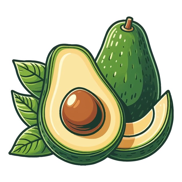 Vectorillustratie van avocado's