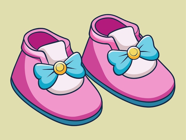 Vectorillustratie van babyschoenen