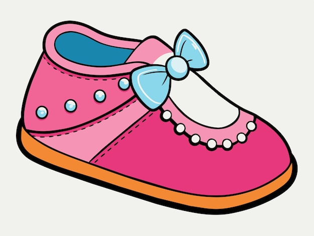 Vector vectorillustratie van babyschoenen