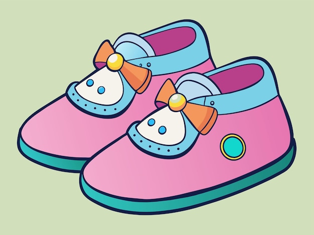 Vectorillustratie van babyschoenen