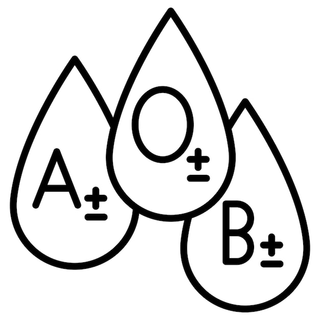 Vectorillustratie van bloedgroepen