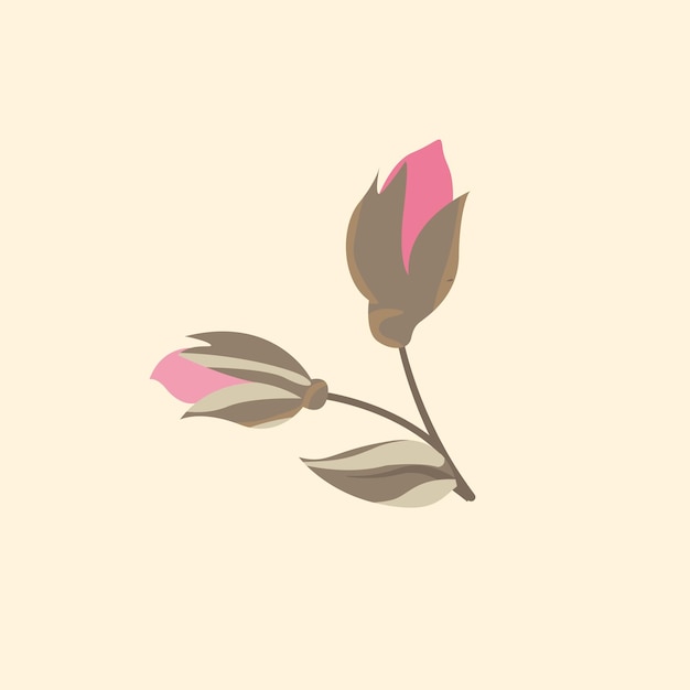 Vector vectorillustratie van bloeiende roze bloemen