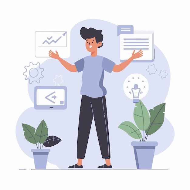Vectorillustratie van bonsai-boom op witte achtergrond