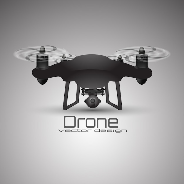 Vector vectorillustratie van camera drone drone logo vector, pictogram, zwart en wit