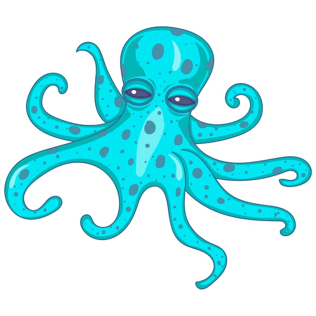 Vectorillustratie van Cartoon octopus