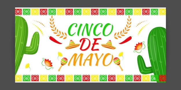 Vectorillustratie van Cinco de Mayo-begroeting