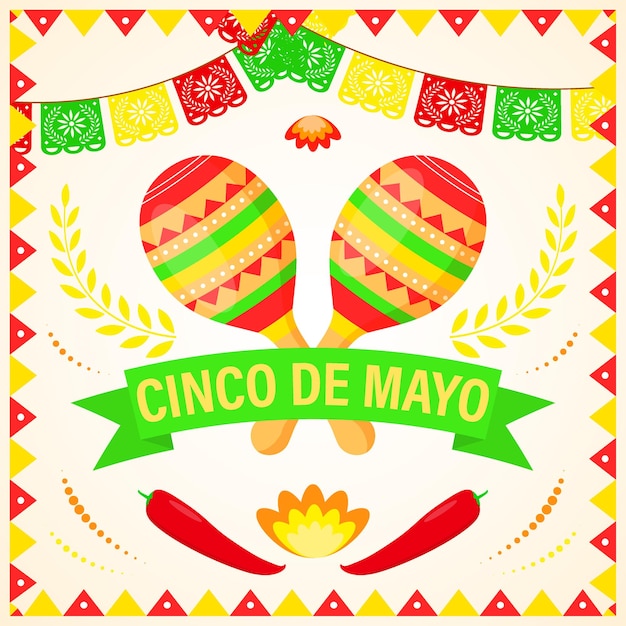 Vectorillustratie van Cinco de Mayo-begroeting