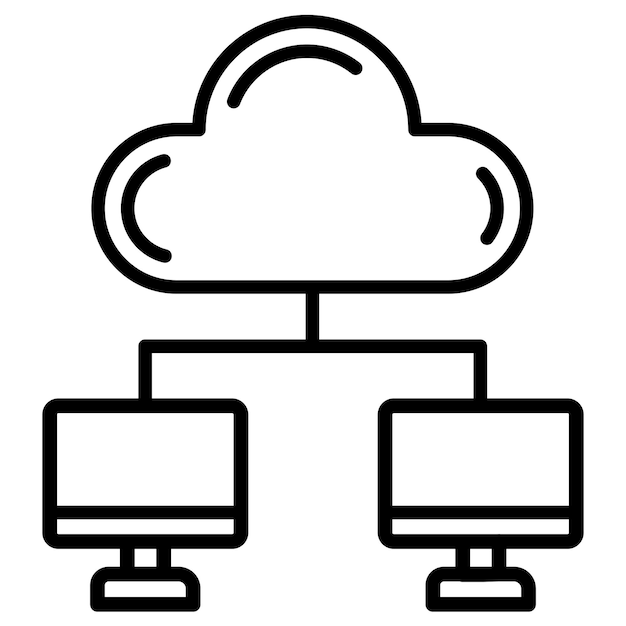 Vectorillustratie van cloudcomputing