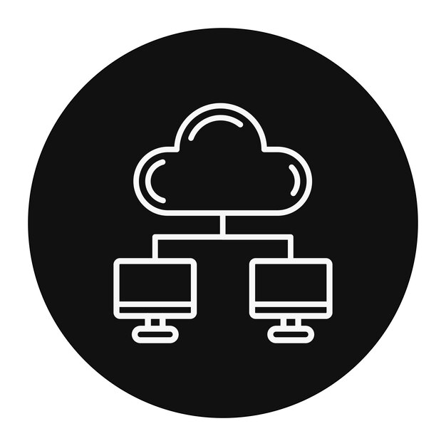 Vectorillustratie van cloudcomputing
