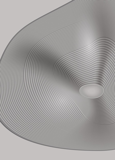 Vectorillustratie van concentrische cirkels gemaakt in grijstinten en verschillende vormen