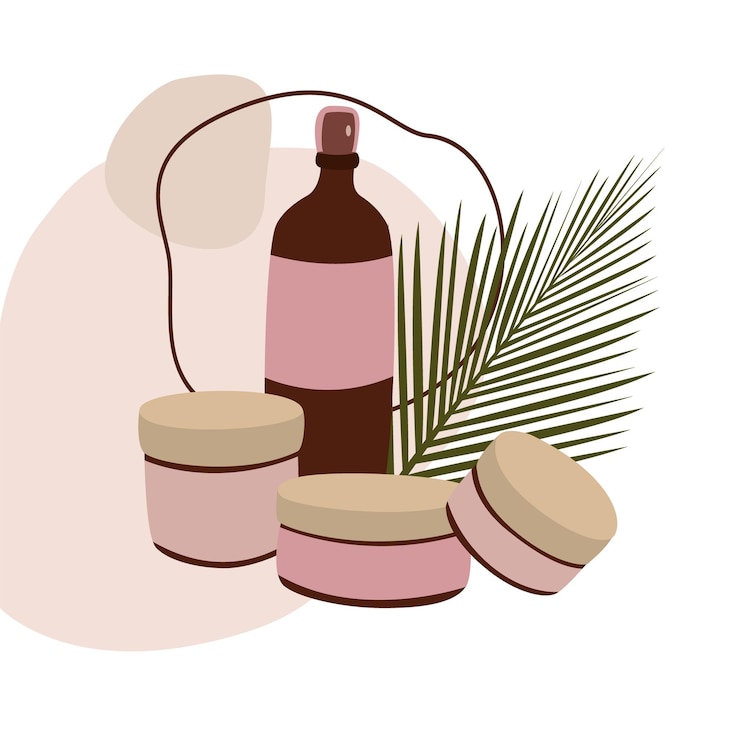 Vector vectorillustratie van cosmetica body cream spray biologische cosmetica