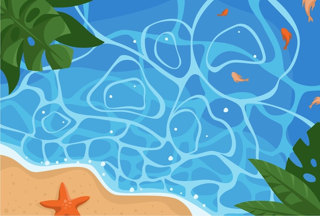 Vectorillustratie van de achtergrond aan de kust