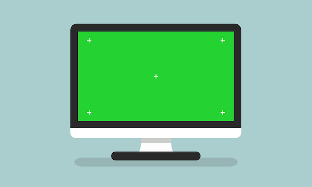 Vectorillustratie van de achtergrond van het groene scherm VFX motion tracking markers Art design groen scherm