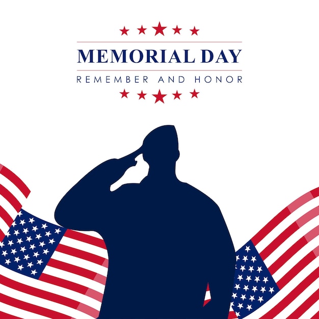 Vectorillustratie van de banner van de VS Memorial Day