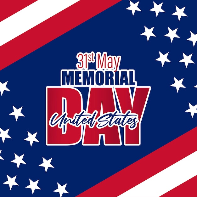 Vectorillustratie van de banner van de VS Memorial Day