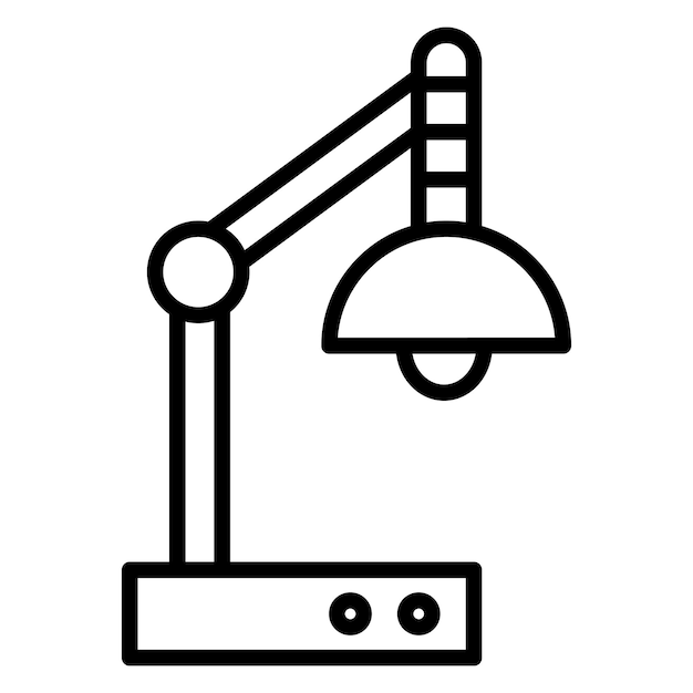 Vectorillustratie van de bureaulamp