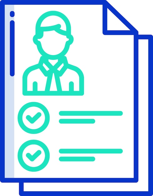 Vectorillustratie van de contouren van de CV