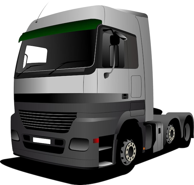 Vectorillustratie van de groene vrachtwagen