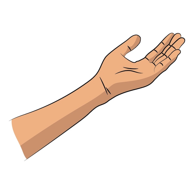 Vectorillustratie van de handpositie