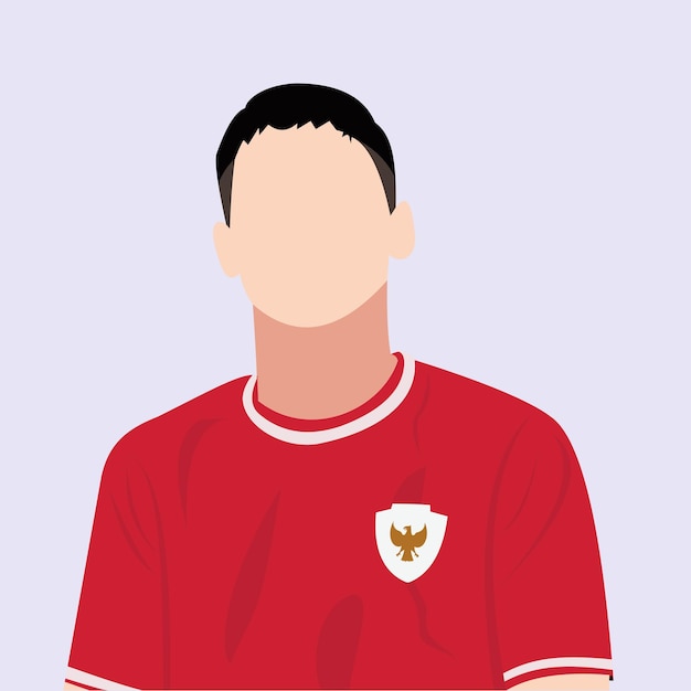 Vectorillustratie van de Indonesische voetballer