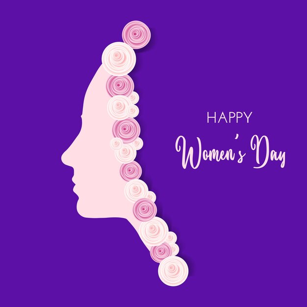 Vectorillustratie van de International Womens Day-groetekaart.