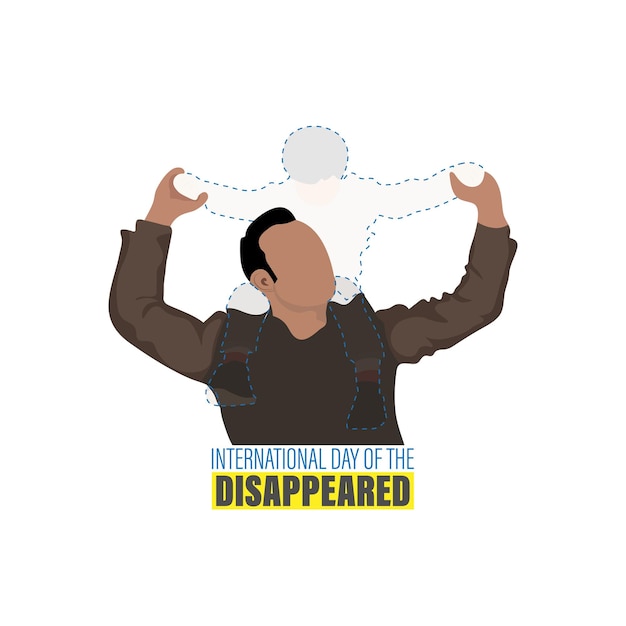 Vectorillustratie van de internationale dag van de slachtoffers van gedwongen verdwijningen 30 augustus