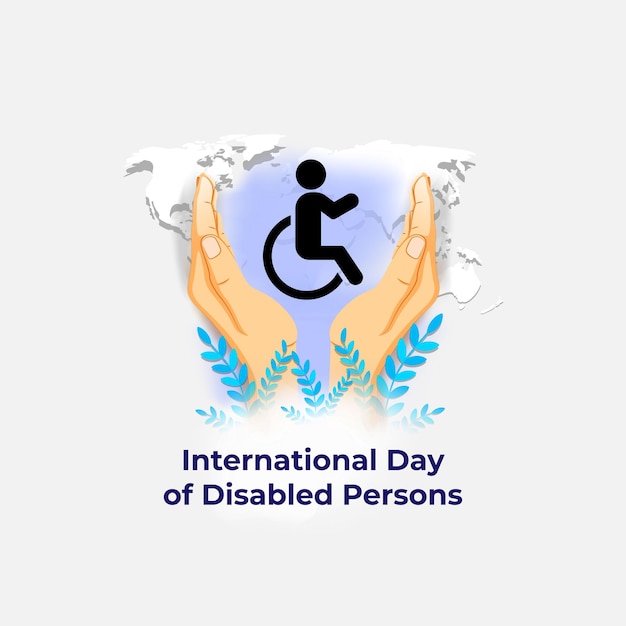 Vectorillustratie van de Internationale Dag van Gehandicapten