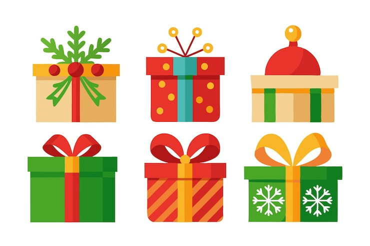 Vector vectorillustratie van de kerstcadeau doos