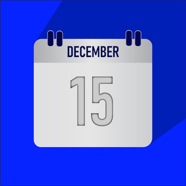 Vectorillustratie van de maand december van het jaar 2025