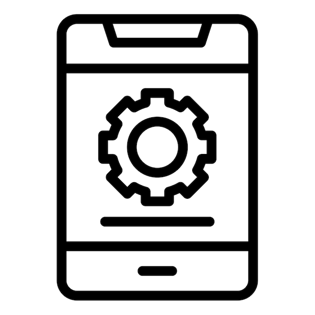 Vectorillustratie van de mobiele configuratie