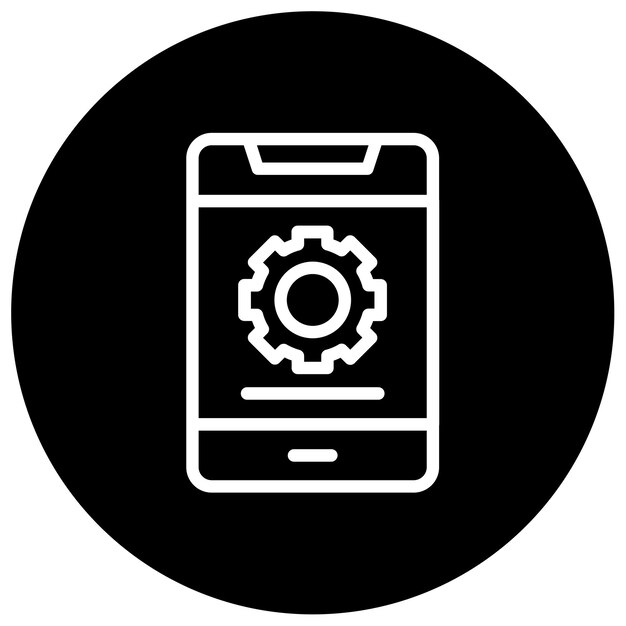 Vectorillustratie van de mobiele configuratie