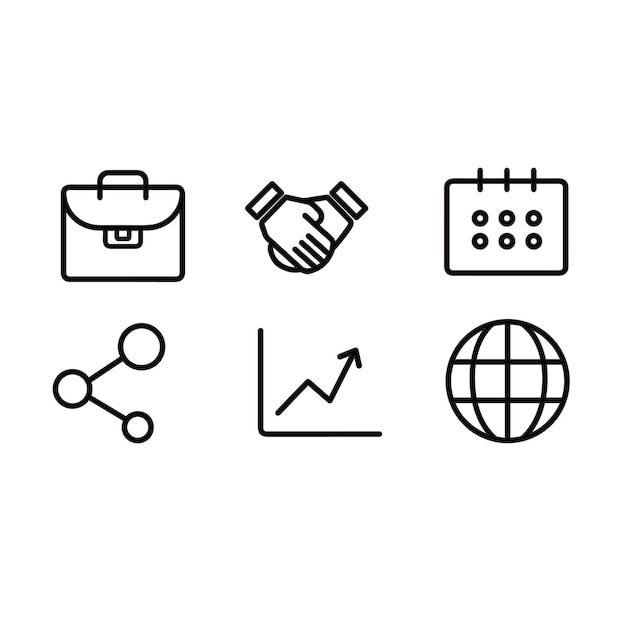 Vector vectorillustratie van de office-iconset