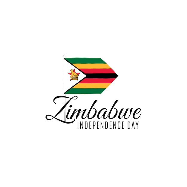 Vectorillustratie van de onafhankelijkheidsdag van Zimbabwe. Zimbabwaanse nationale feestdag 18 april.