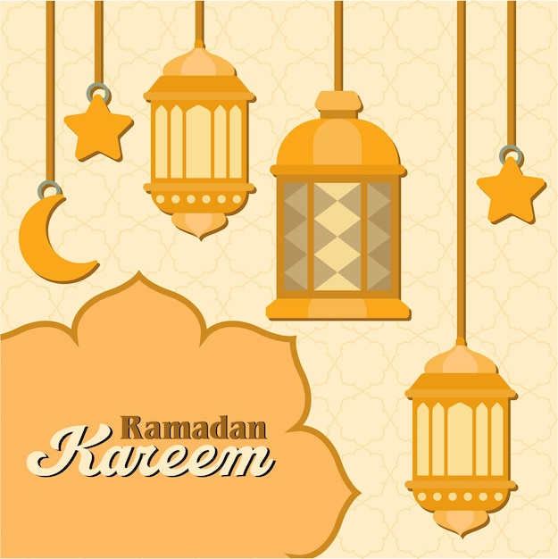 Vector vectorillustratie van de ramadan kareem moskee