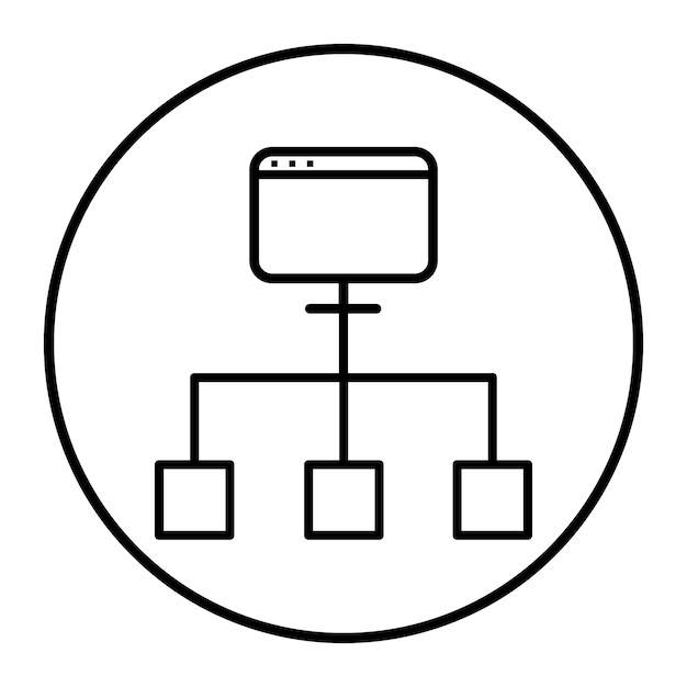Vectorillustratie van de segmentatie van het netwerk
