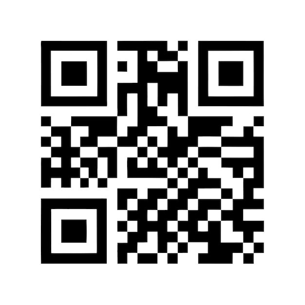 Vectorillustratie van de silhouet van de QR-code