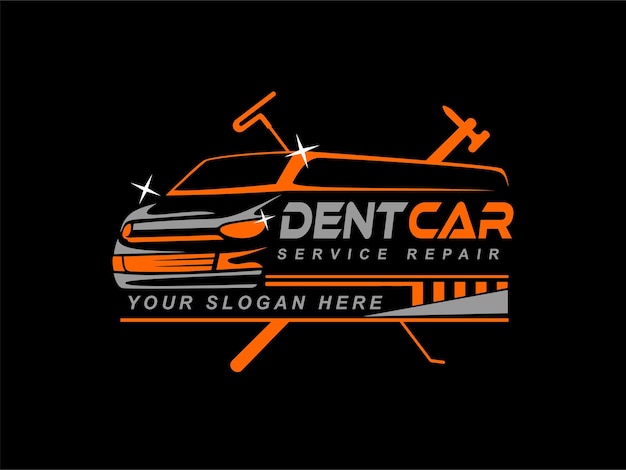 Vectorillustratie van de sjabloon van het Dent-logo voor auto's