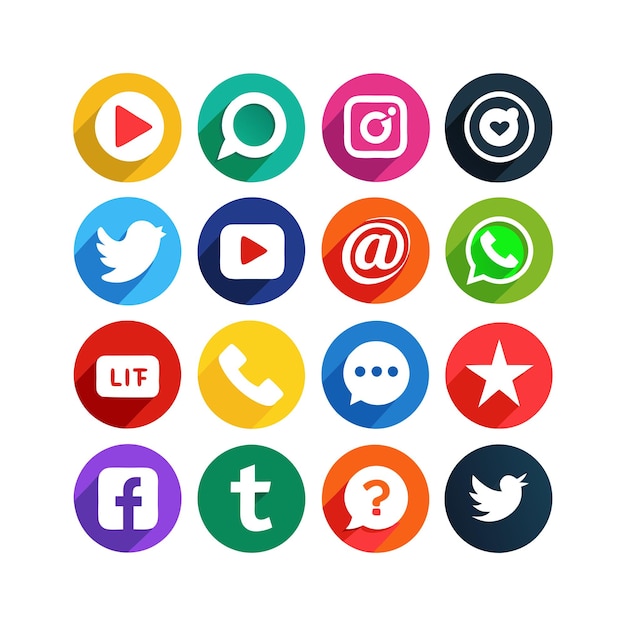 Vectorillustratie van de Social Media Icon Set Collection