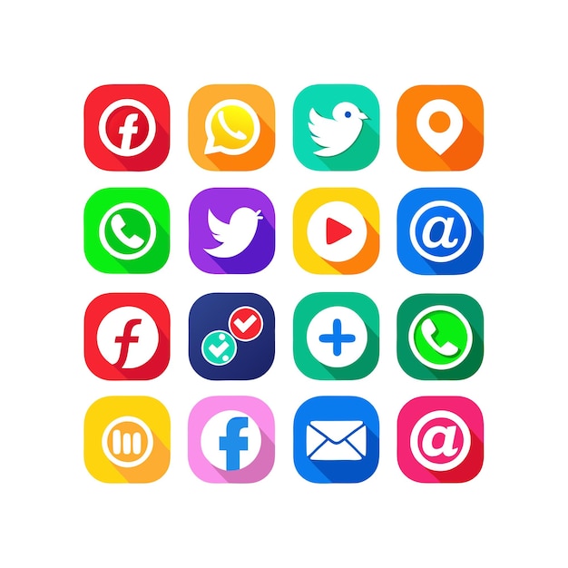 Vectorillustratie van de Social Media Icon Set Collection