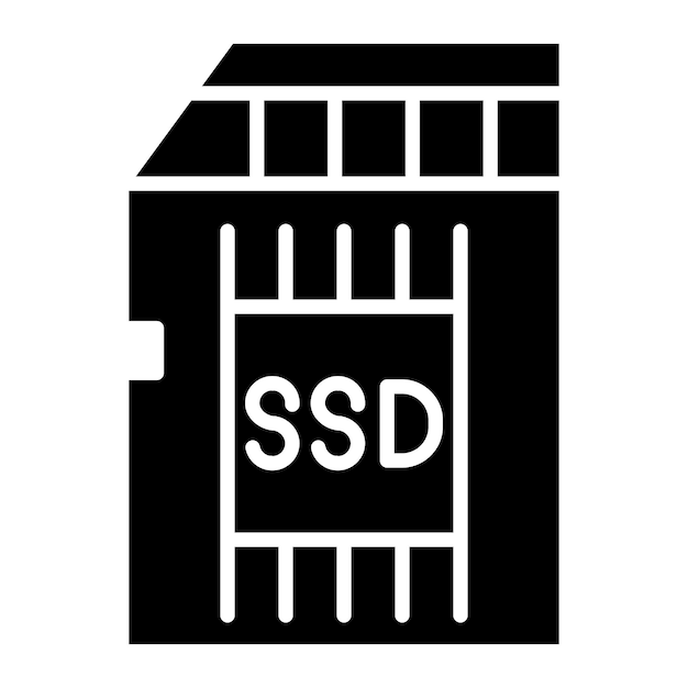 Vector vectorillustratie van de ssd-kaart