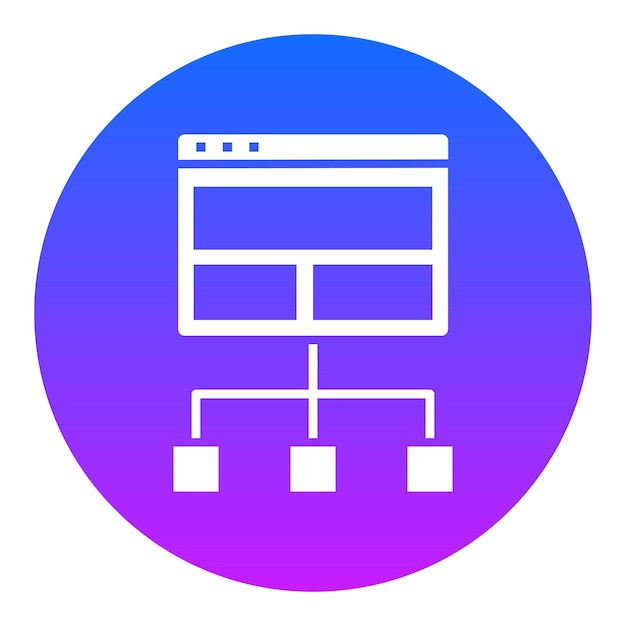 Vectorillustratie van de structuur van de website