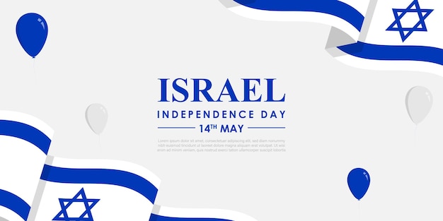 Vectorillustratie van de template van de sociale media voor de Onafhankelijkheidsdag van Israël