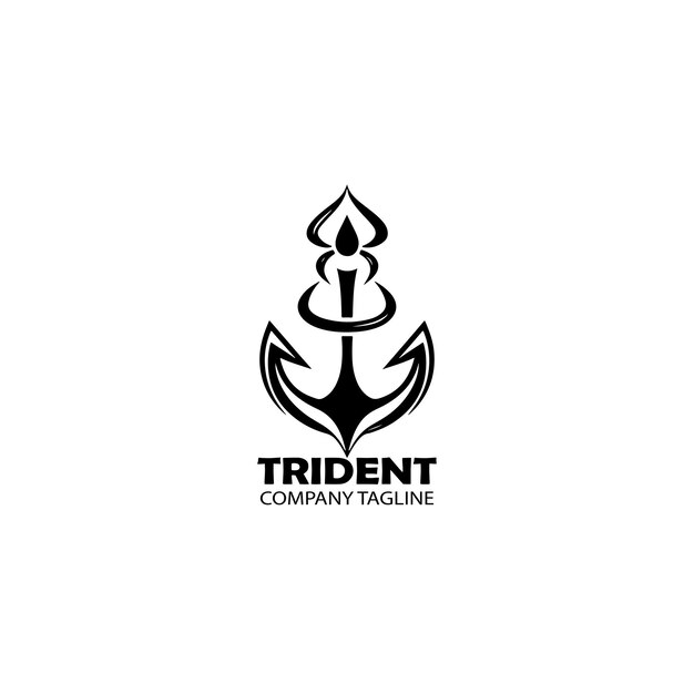 Vectorillustratie van de template van het Trident-logo